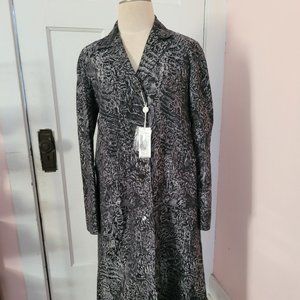 Michael Kors Women's long Maxi Grey/ Black Coat size 4